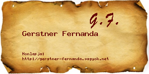Gerstner Fernanda névjegykártya